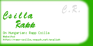 csilla rapp business card